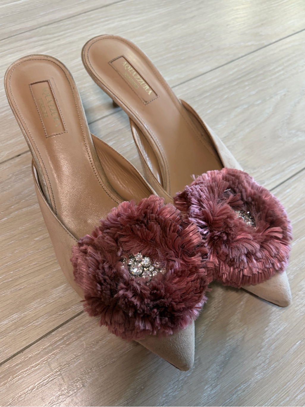 Aquazzura Suede Kitten Heels